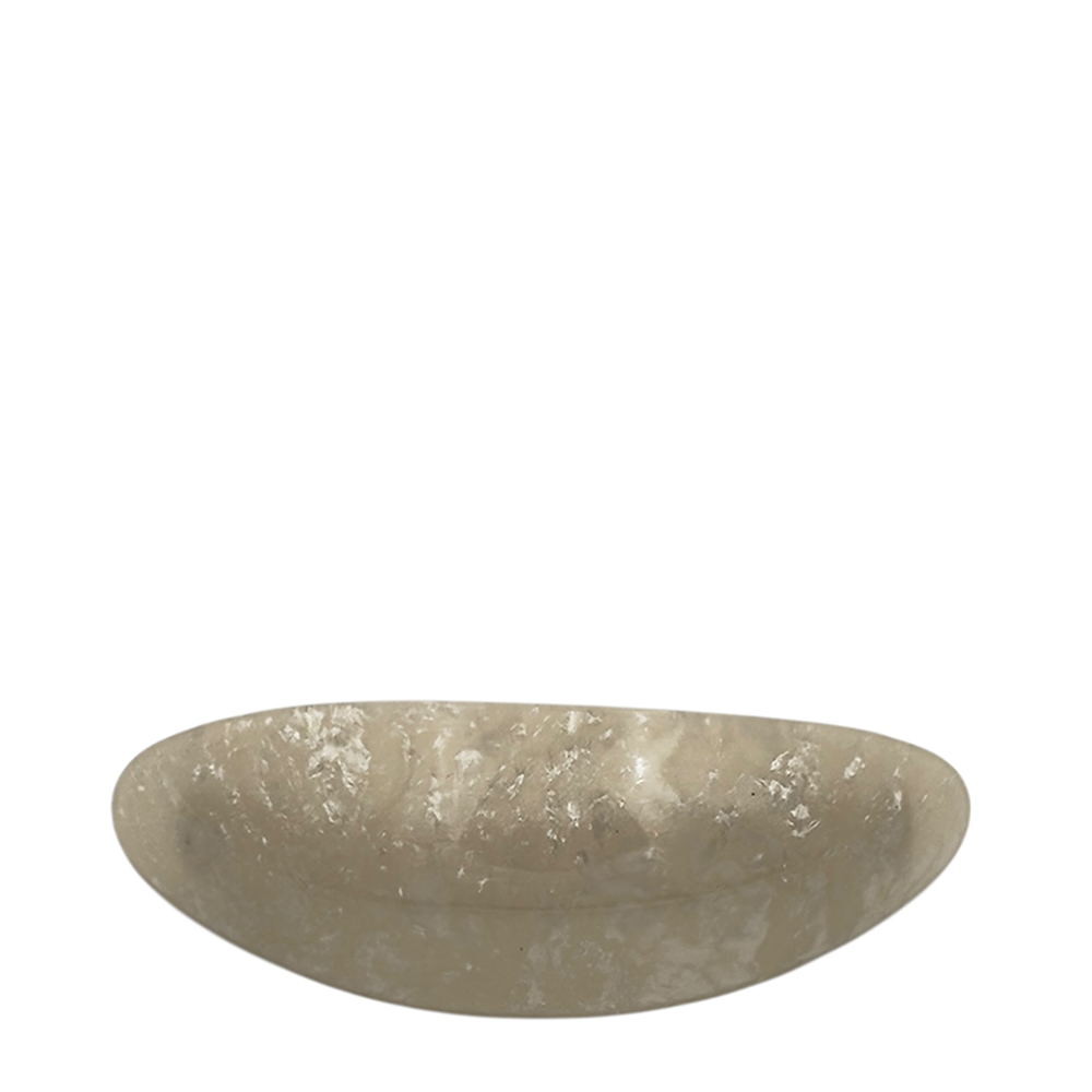 IWOU PROFESSIONAL Заколка - автомат Минерал овальная слоновая кость 4*10см, фото 1