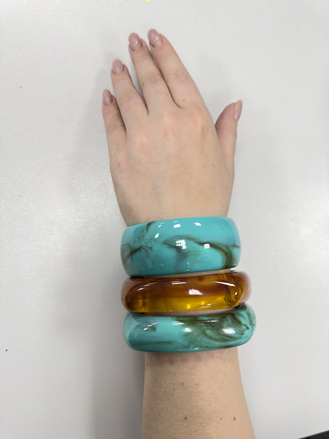 IWOU PROFESSIONAL Браслет-обод пластиковый квадратный тиффани, фото 5