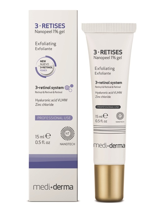 MEDI+DERMA Гель-эксфолиант с ретиноловой кислотой 1% / 3-RETISES Nanopeel gel 15 мл, фото 1