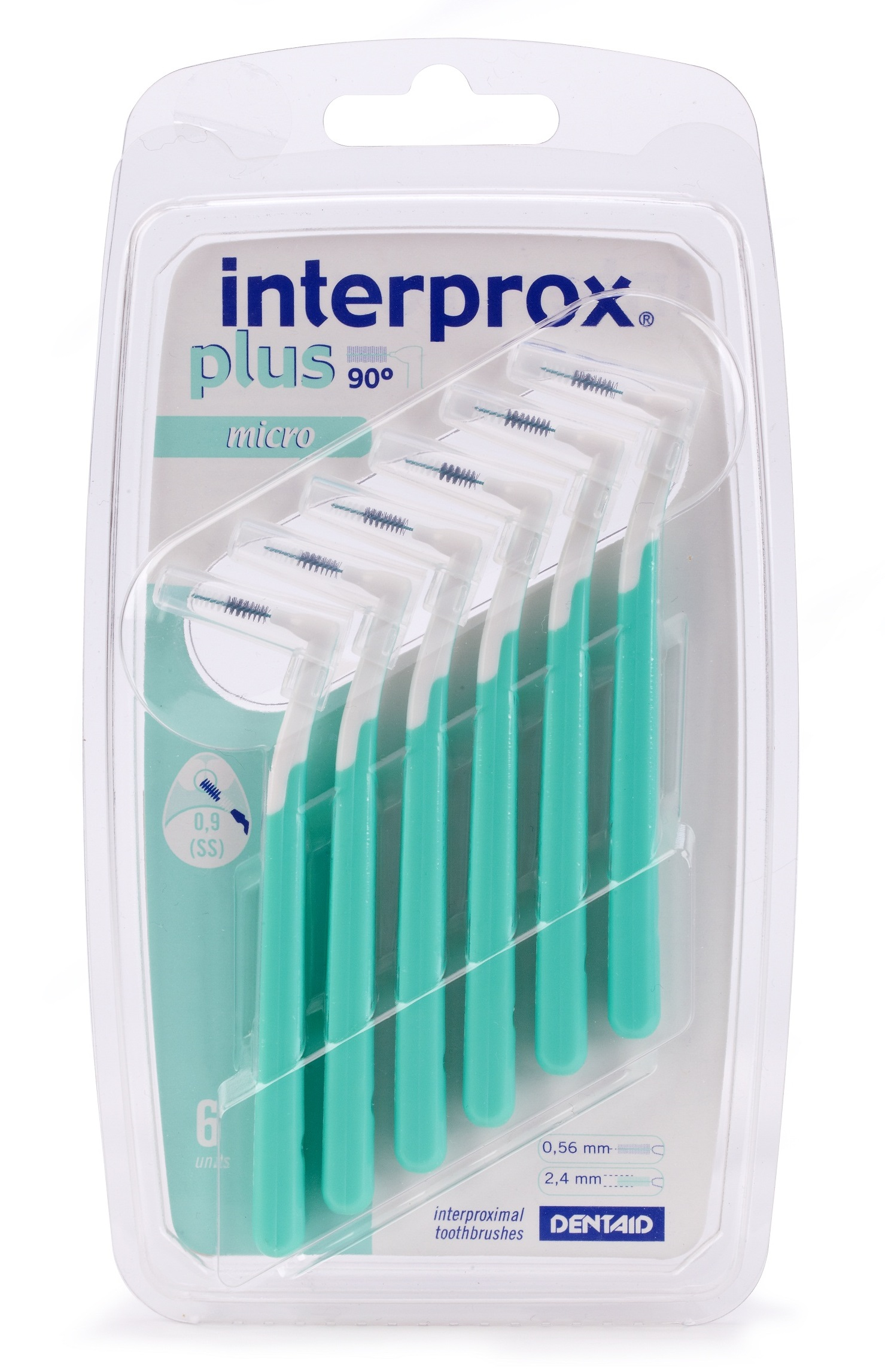 DENTAID Ершик межзубный Interprox Plus Micro 6 шт ершики межзубные interprox plus 2g micro 0 9мм n6