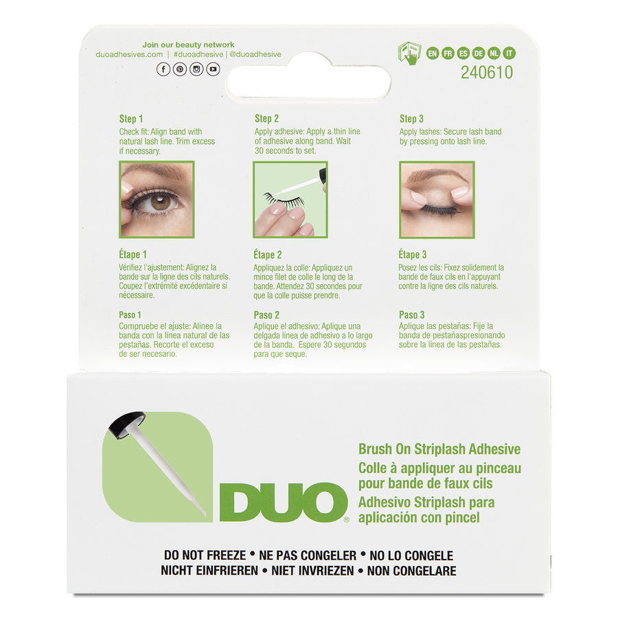 DUO Клей для накладных ресниц с витаминами прозрачный с кистью / Duo Brush On Clear Adhesive 5г, фото 5