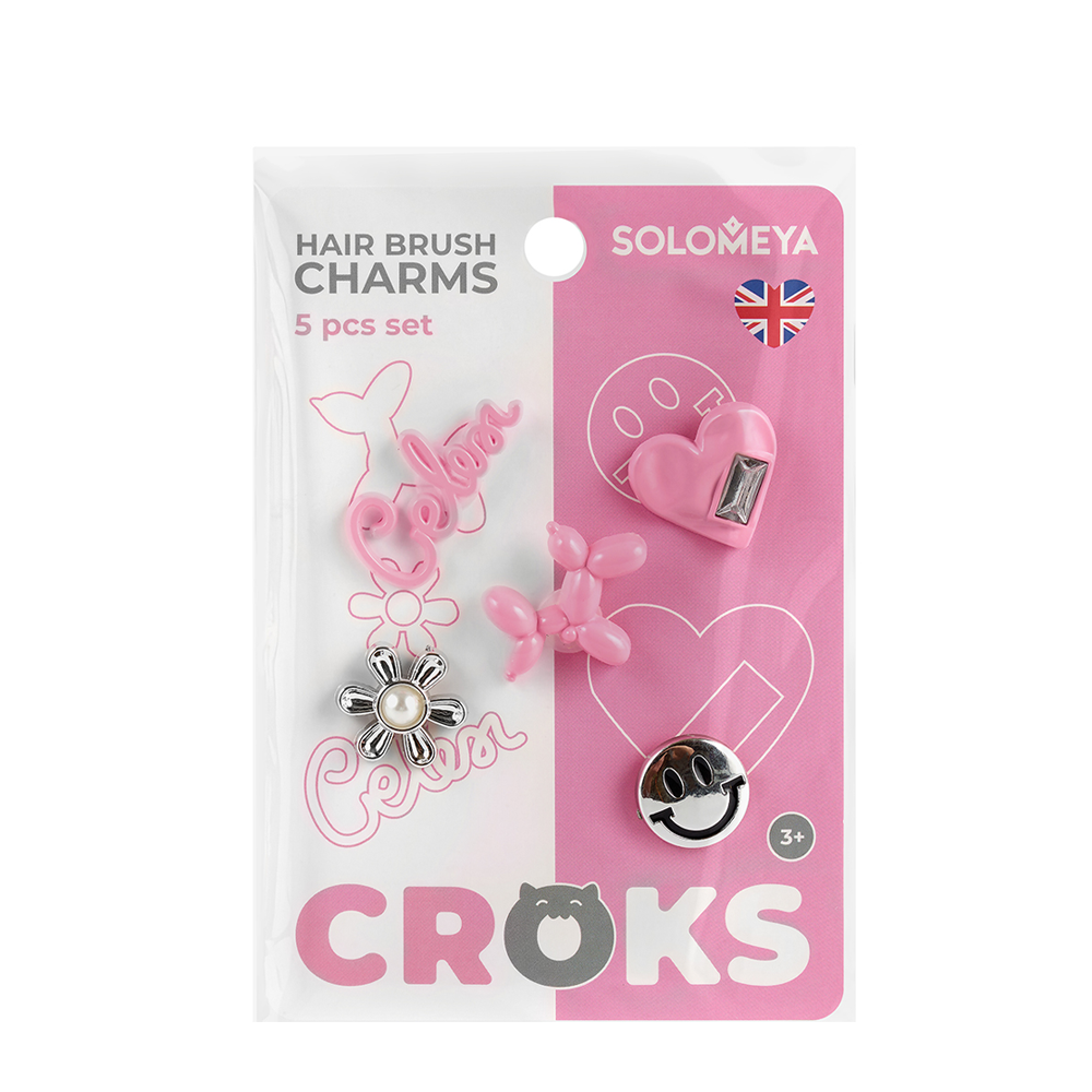 

SOLOMEYA Набор украшений для расчески, Классика / Set of charms for hair brush, Classic design 5 шт