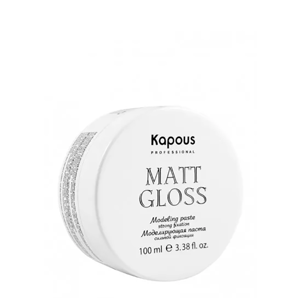 KAPOUS Паста моделирующая сильной фиксации для волос / Matte gloss 100 мл protokeratin глина моделирующая матовая сильной фиксации 100