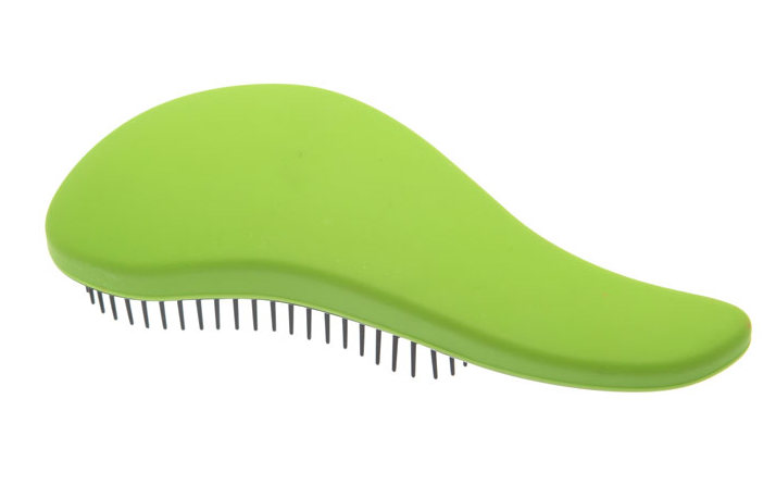 DEWAL BEAUTY Щетка массажная для легкого расчесывания волос, мини, с ручкой, цвет зелено-черный мелкоклеточный рак легкого