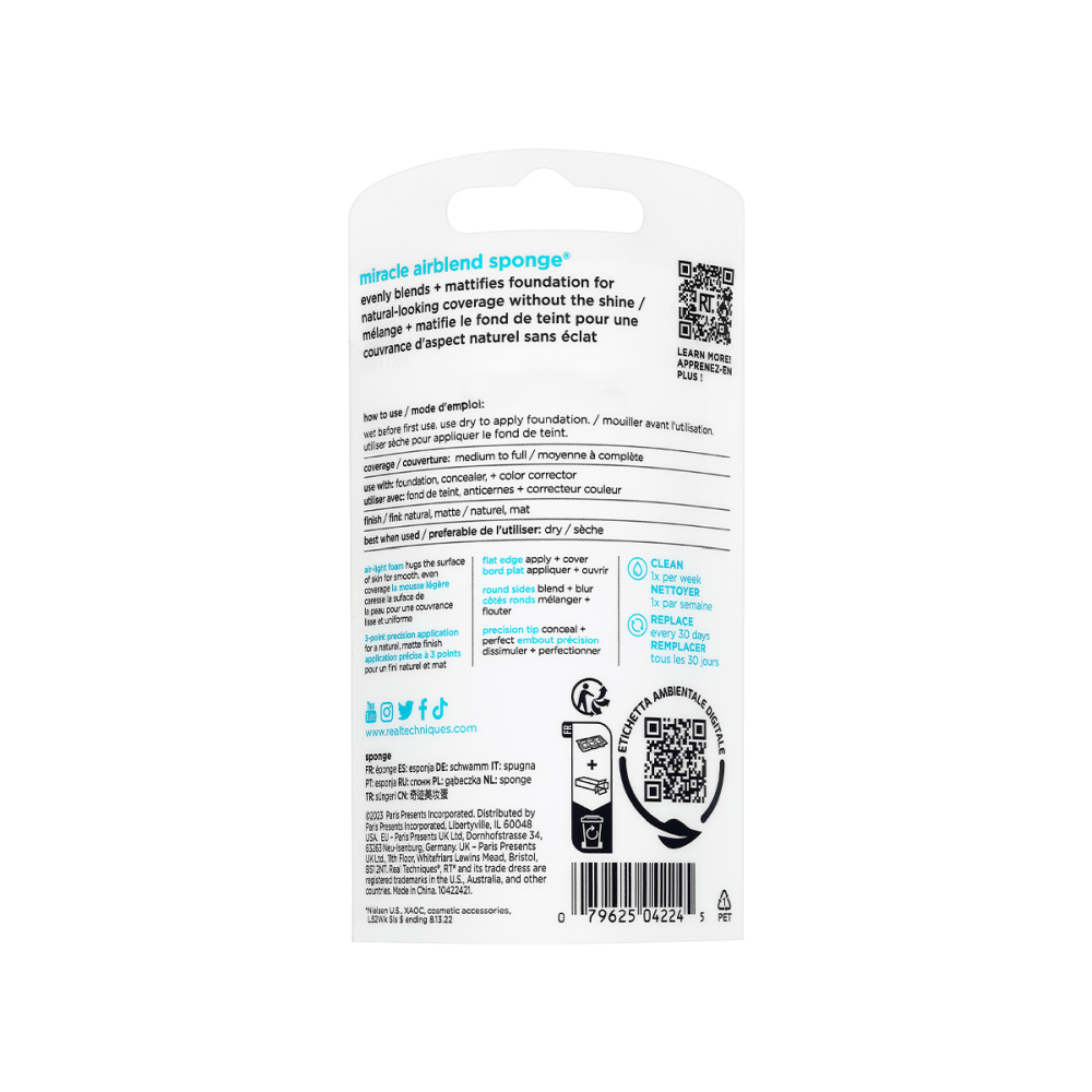 REAL TECHNIQUES Спонж для макияжа / Real Techniques Sponge+ Miracle Airblend Sponge, фото 5