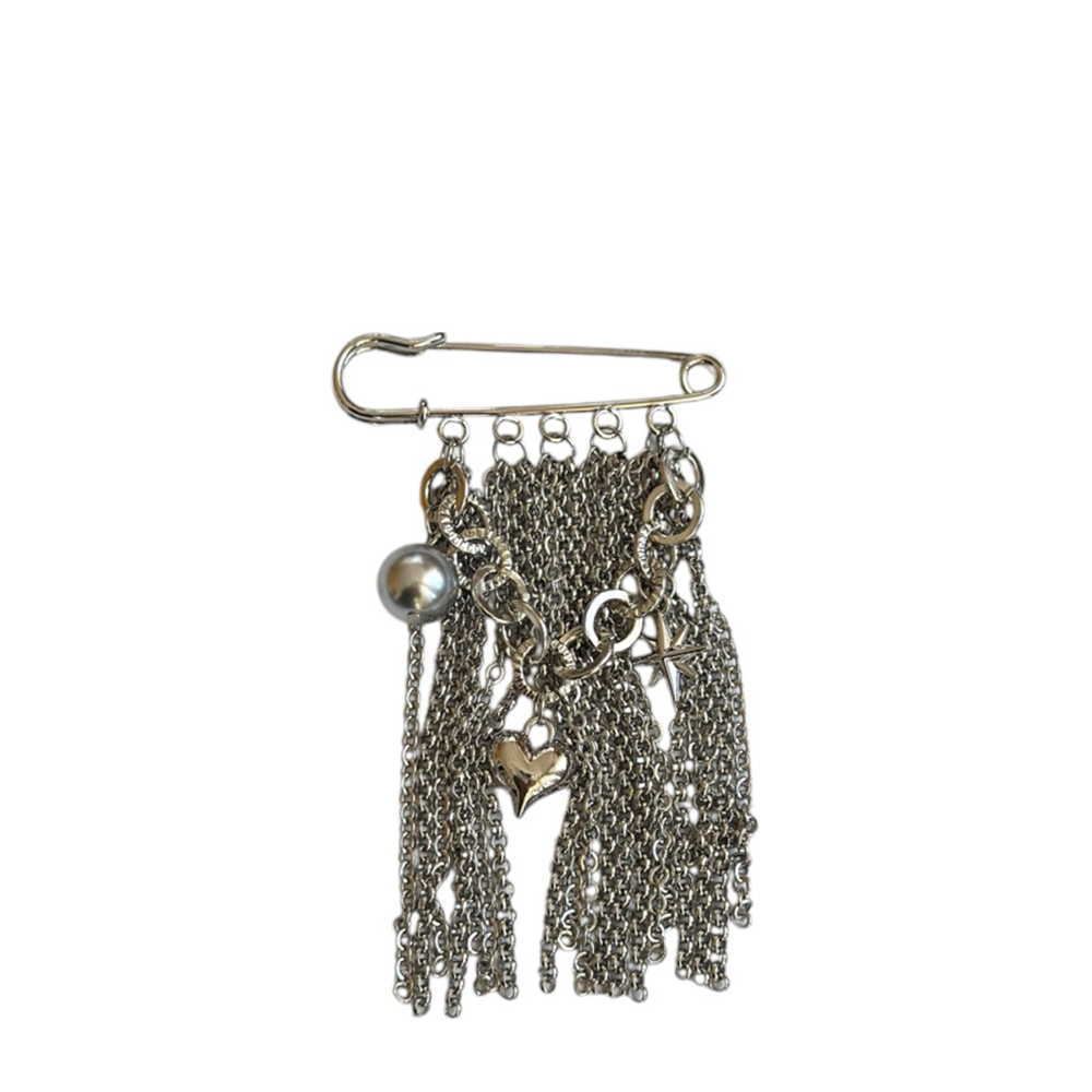 IWOU PROFESSIONAL Брошь-булавка с цепочками и подвесками, фото 1