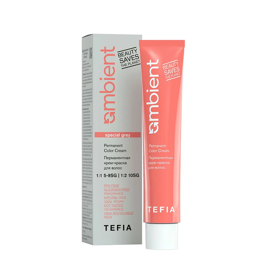 TEFIA 5.880 крем-краска перманентная для волос, светлый брюнет интенсивный коричневый для седых волос / AMBIENT 60 мл, фото 2