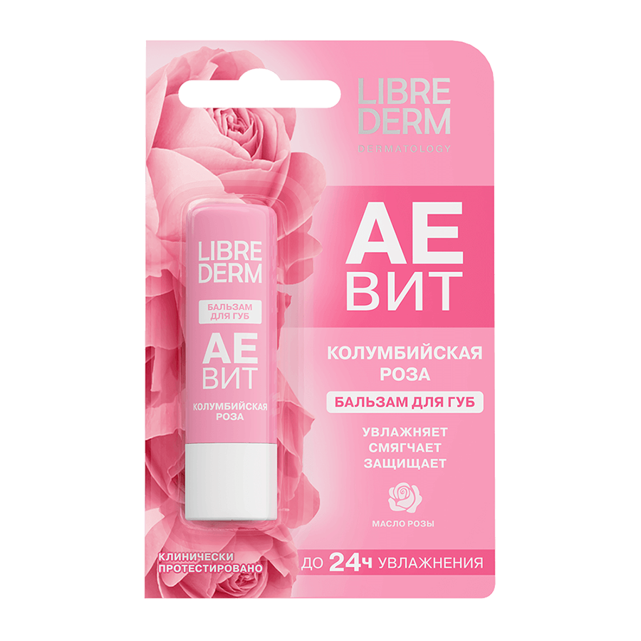 LIBREDERM Бальзам для губ Колумбийская роза / AEVIT 4 гр, фото 2