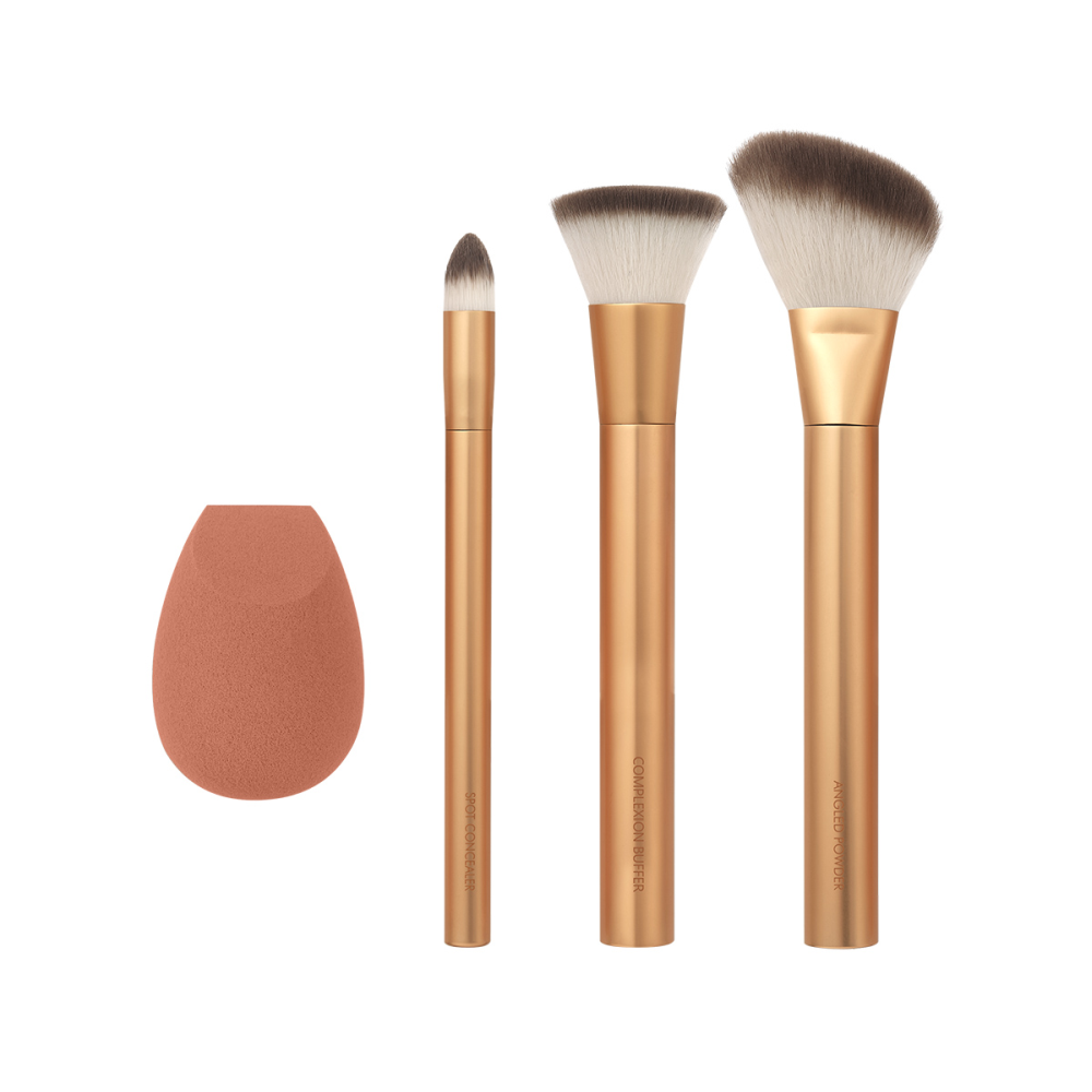 ECOTOOLS Набор кистей и спонж для макияжа / Precious Metals Face Blend + Sculpt Set, фото 3