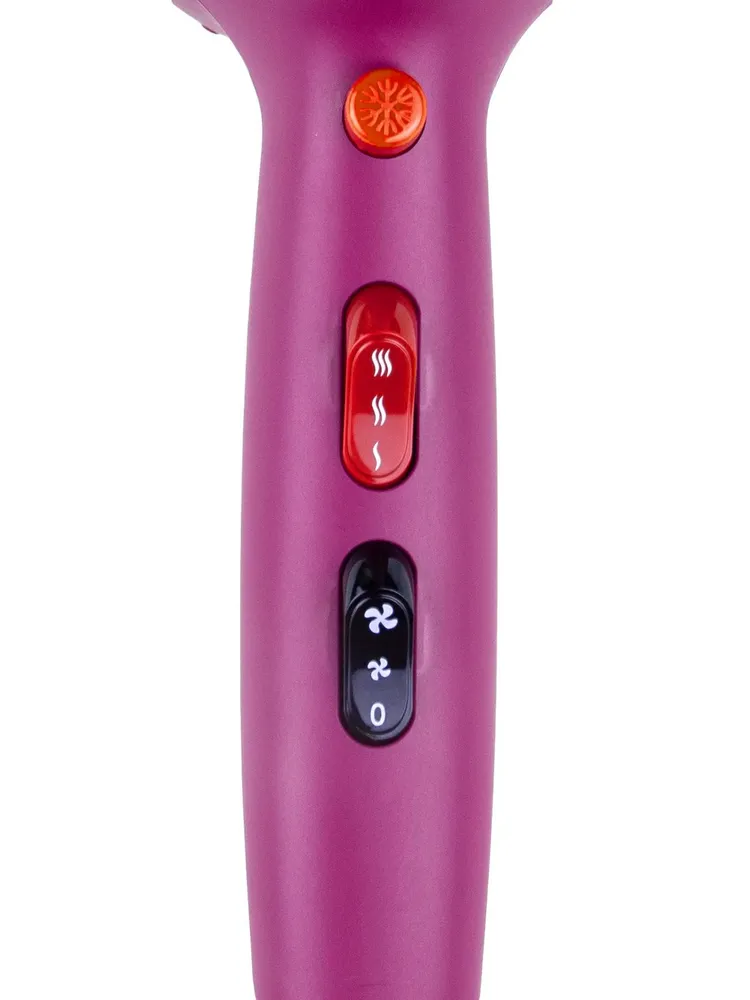 MARK SHMIDT Фен Mark Shmidt Dark Magenta мадже́нта, 2 насадки 2200W, фото 4
