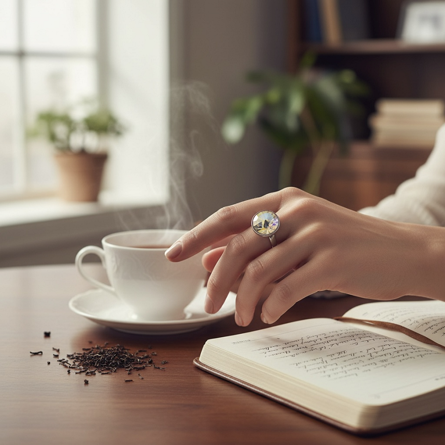 IWOU PROFESSIONAL Кольцо Алмаз сине-фиолетовый, фото 3