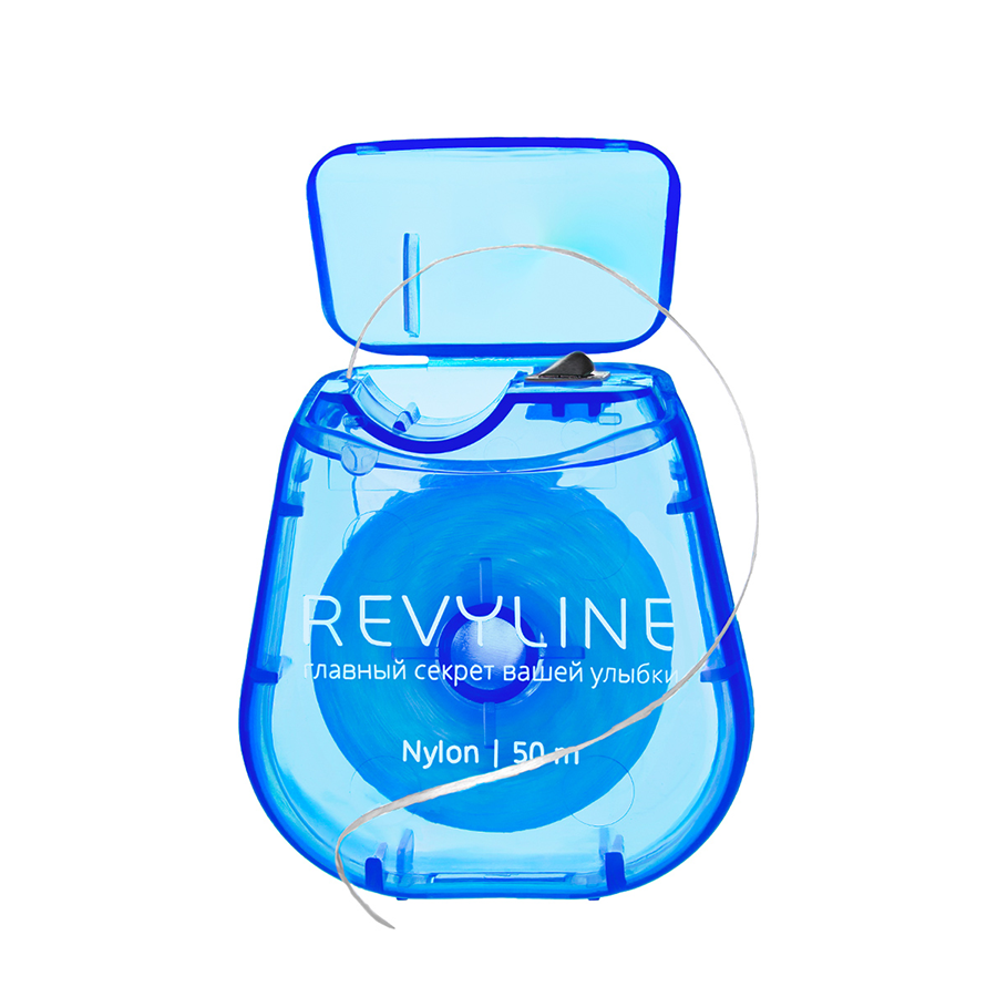 REVYLINE Нить зубная вощеная, нейлон, 50 м, синяя / Revyline, фото 4