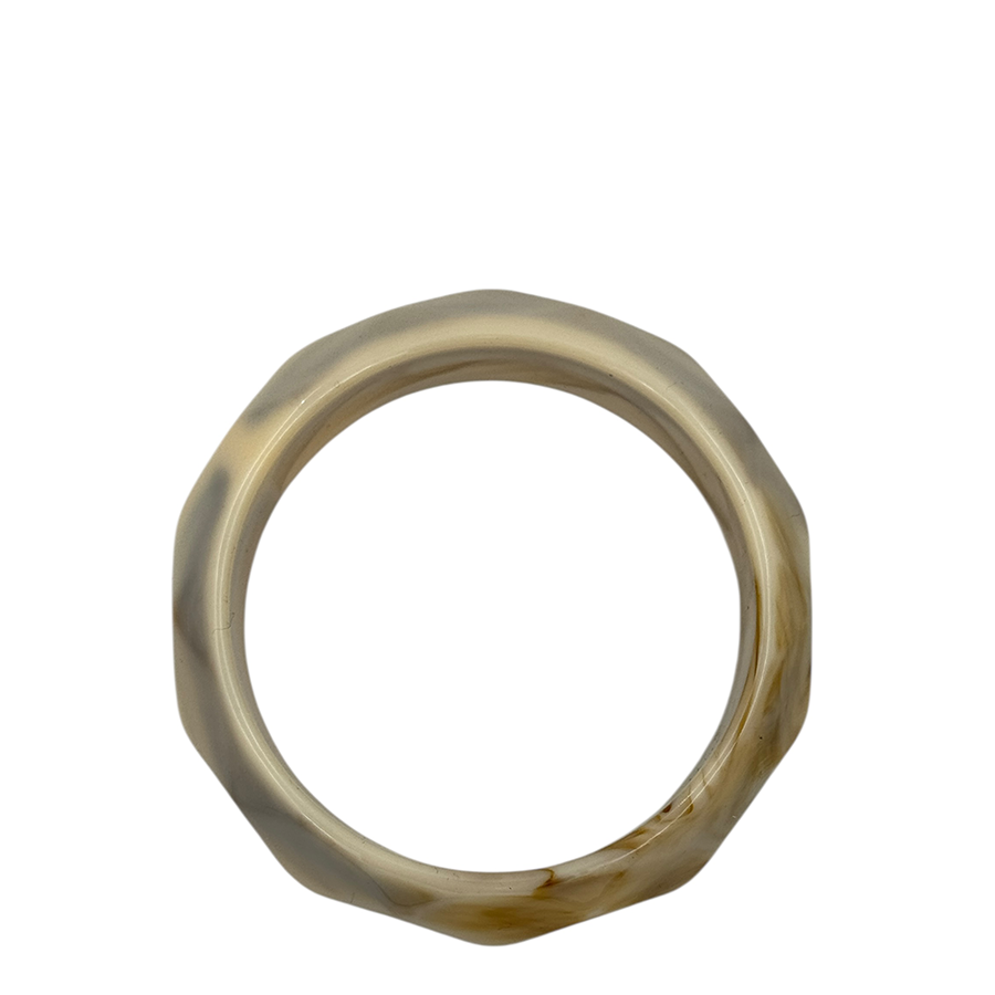 IWOU PROFESSIONAL Браслет-обод пластиковый круглый с огранкой кофе с молоком, фото 3