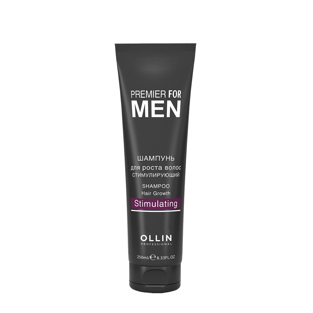 OLLIN PROFESSIONAL Шампунь стимулирующий для роста волос, для мужчин / Shampoo Hair Growth Stimulating PREMIER FOR MEN 250 мл пантовигар лосьон для укрепления и роста волос для мужчин 100 мл