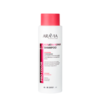 ARAVIA Шампунь с кератином для защиты структуры и цвета поврежденных и окрашенных волос / Keratin Remedy Shampoo 400 мл, фото 1