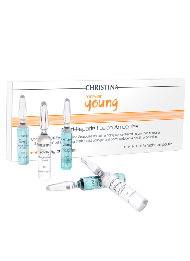 CHRISTINA Ампулы с сывороткой для омоложения кожи / Forever Young Multi-Peptide Fusion Ampoules 10*2