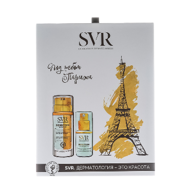 SVR Набор подарочный Под небом Парижа (двухфазная сыворотка 2 х15 мл + уход для контура глаз 15 мл) Densitium
