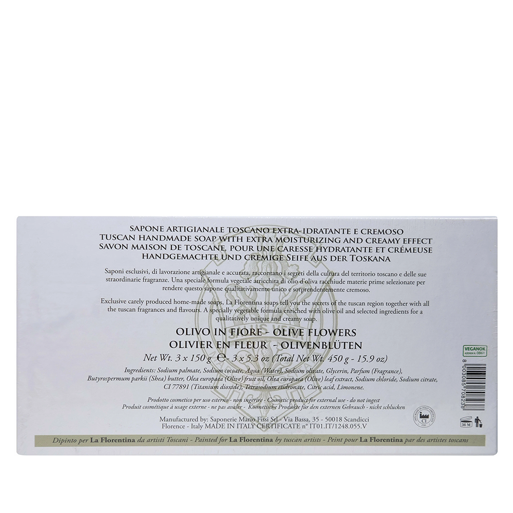LA FLORENTINA Набор мыла цветы оливы / Olive Flowers 3*150 гр, фото 3