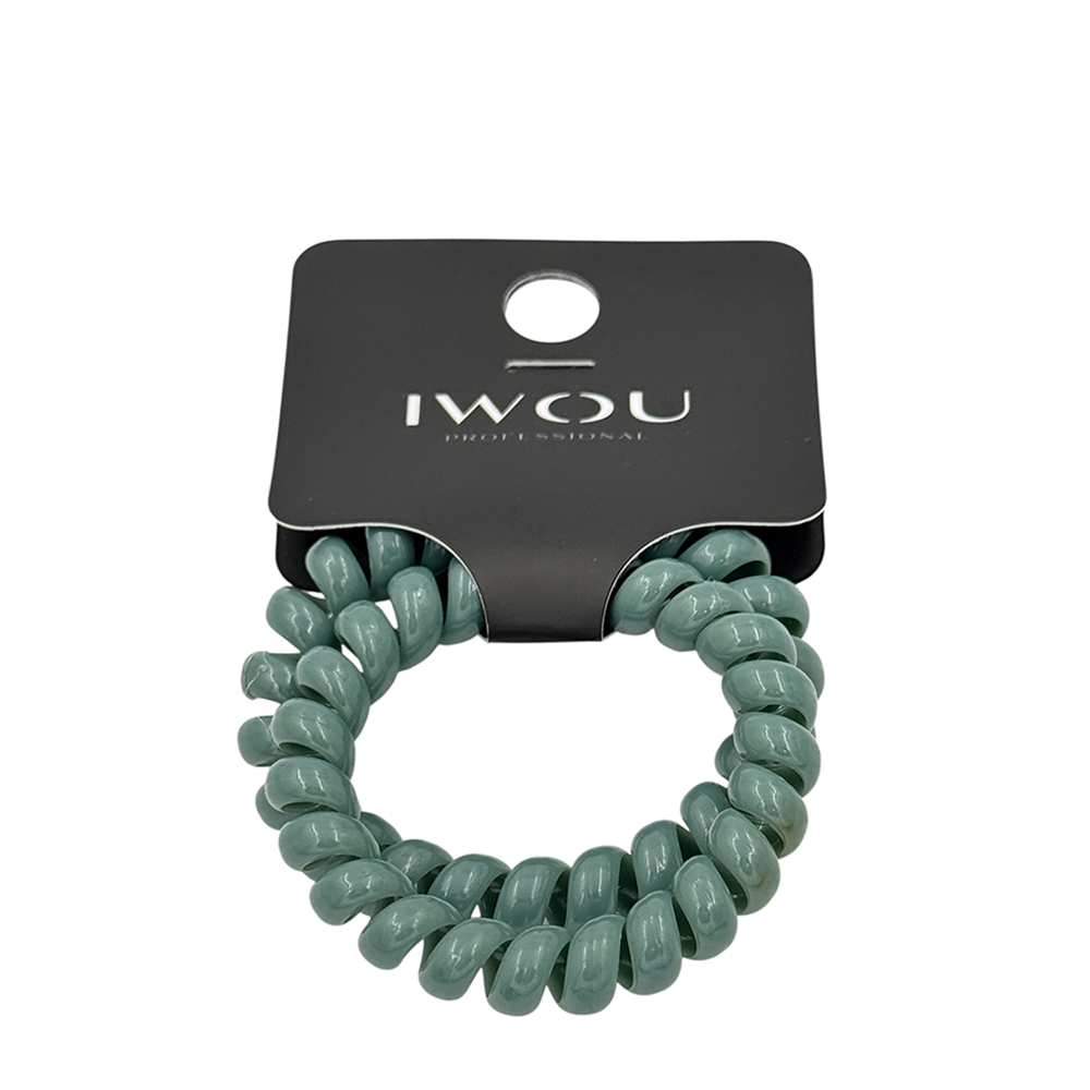 IWOU PROFESSIONAL Резинка пружинка Глянец серо-бирюзовая 2шт, фото 1