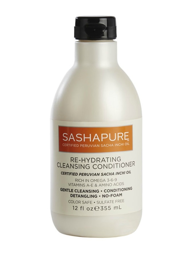 SASHAPURE Кондиционер увлажняющий для волос с маслом Сача Инчи / Re-hydrating cleansing conditioner 350 мл
