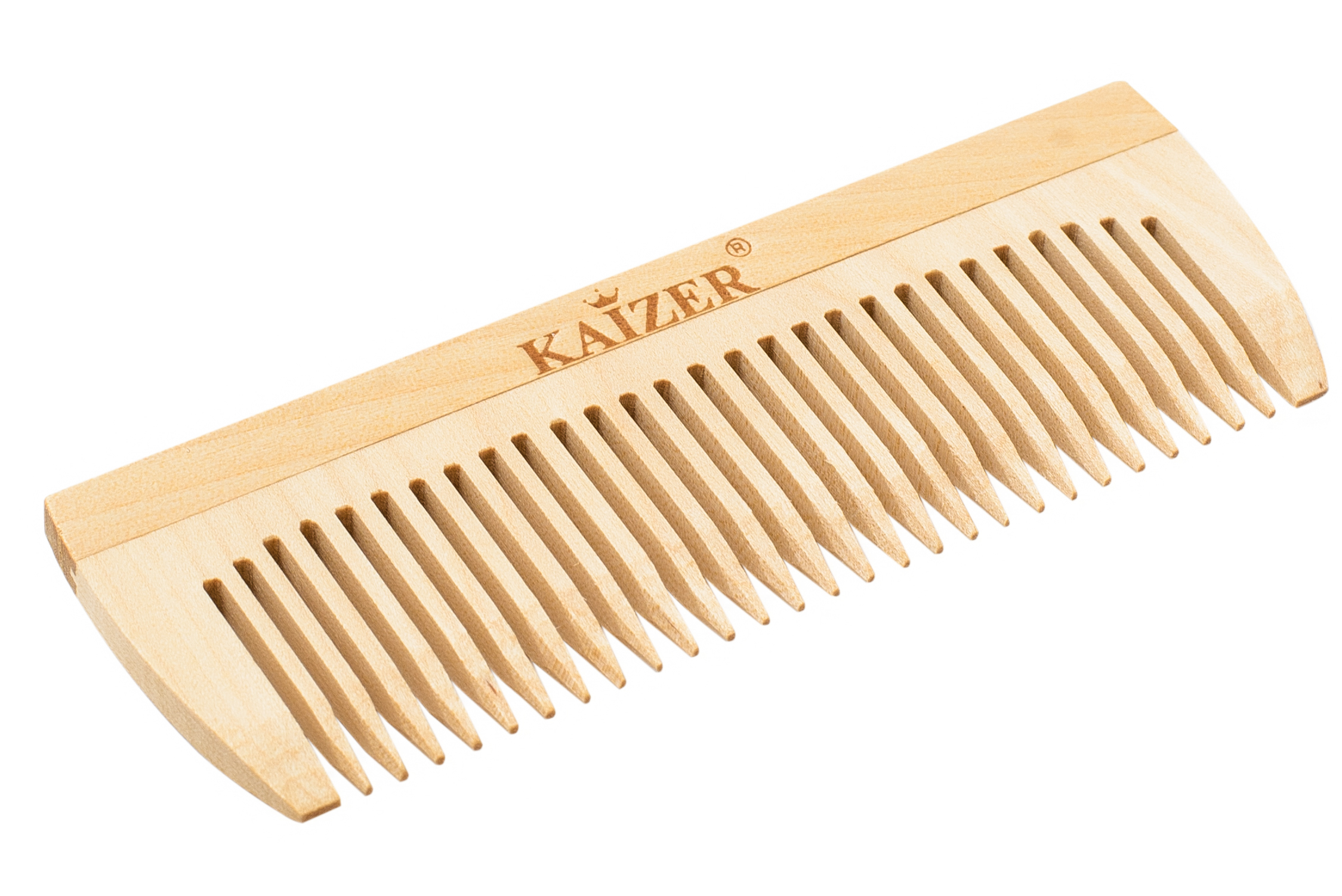 KAIZER Гребень деревянный, редкие зубья, 120 мм, фото 3