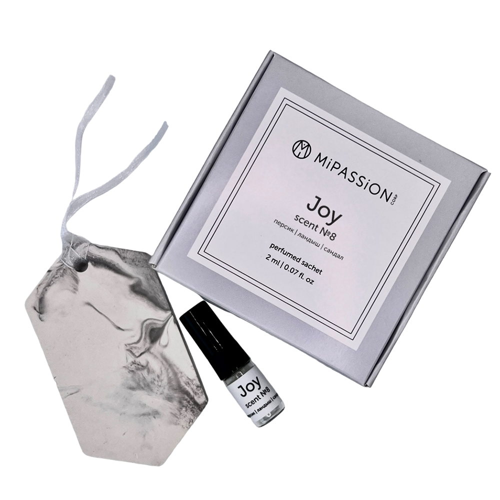 MIPASSIONcorp Саше парфюмированное мраморное из гипса, персик, ландыш, сандал / MiPASSiON Joy 1 шт