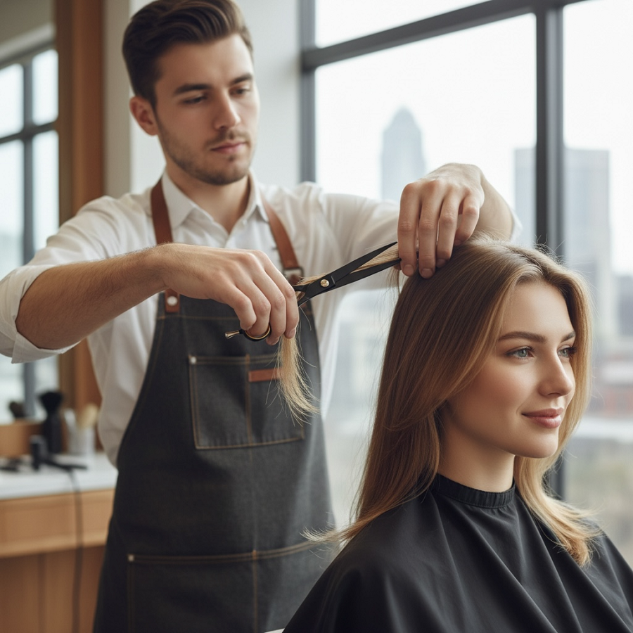 IWOU PROFESSIONAL Ножницы парикмахерские прямые 6,0 черные с золотыми ручками, фото 5