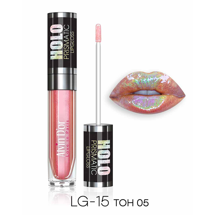 ALVIN D'OR Блеск для губ, тон 05 / Lipgloss HoloPrismatic 5,6 гр, фото 2