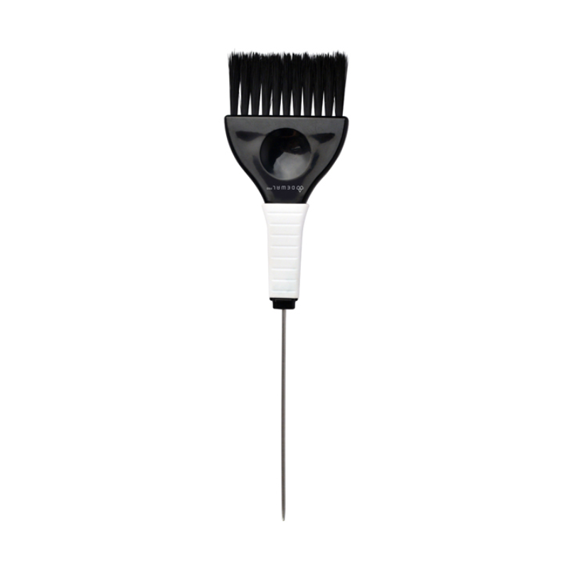 DEWAL PROFESSIONAL Кисть для окрашивания со спицей, широкая черная с белым, с черной прямой щетиной 50 мм зеркало с ручкой dewal серое