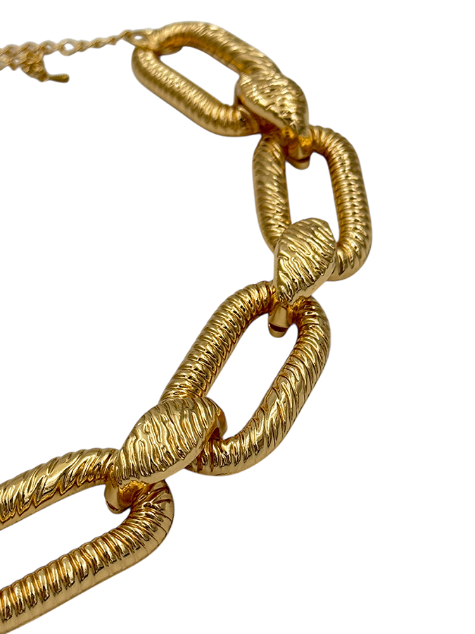 IWOU PROFESSIONAL Ожерелье Цепь якорная рифленая в золоте, фото 2