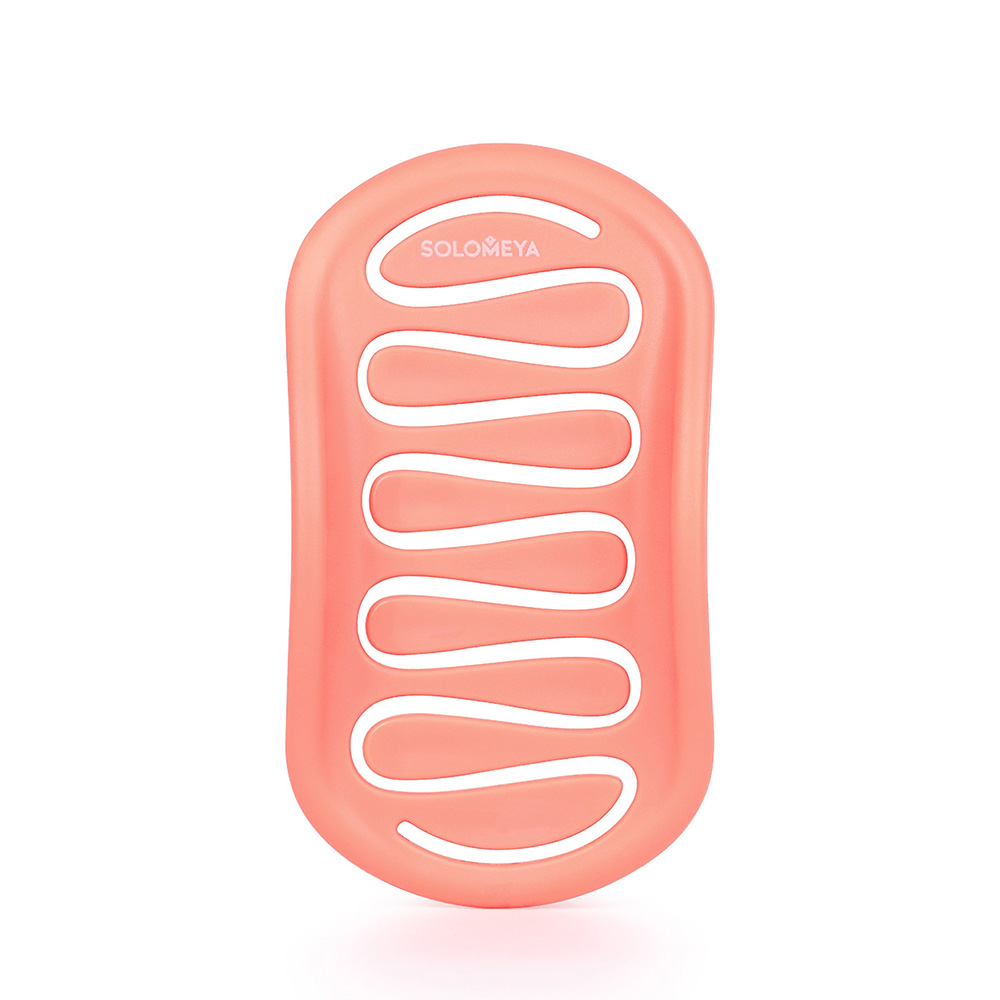 SOLOMEYA Арома-расческа для сухих и влажных волос с ароматом персика, мини / Aroma Brush for Wet&Dry hair Peach mini 1 шт, фото 2