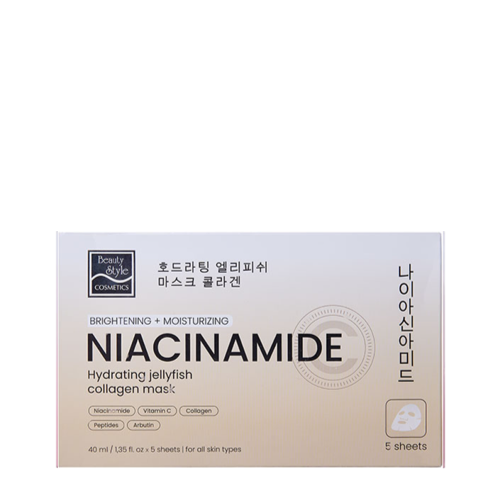 BEAUTY STYLE Маска тканевая с ниацинамидом витамином С Hydrating Jellyfish Collagen 540 мл 1375₽