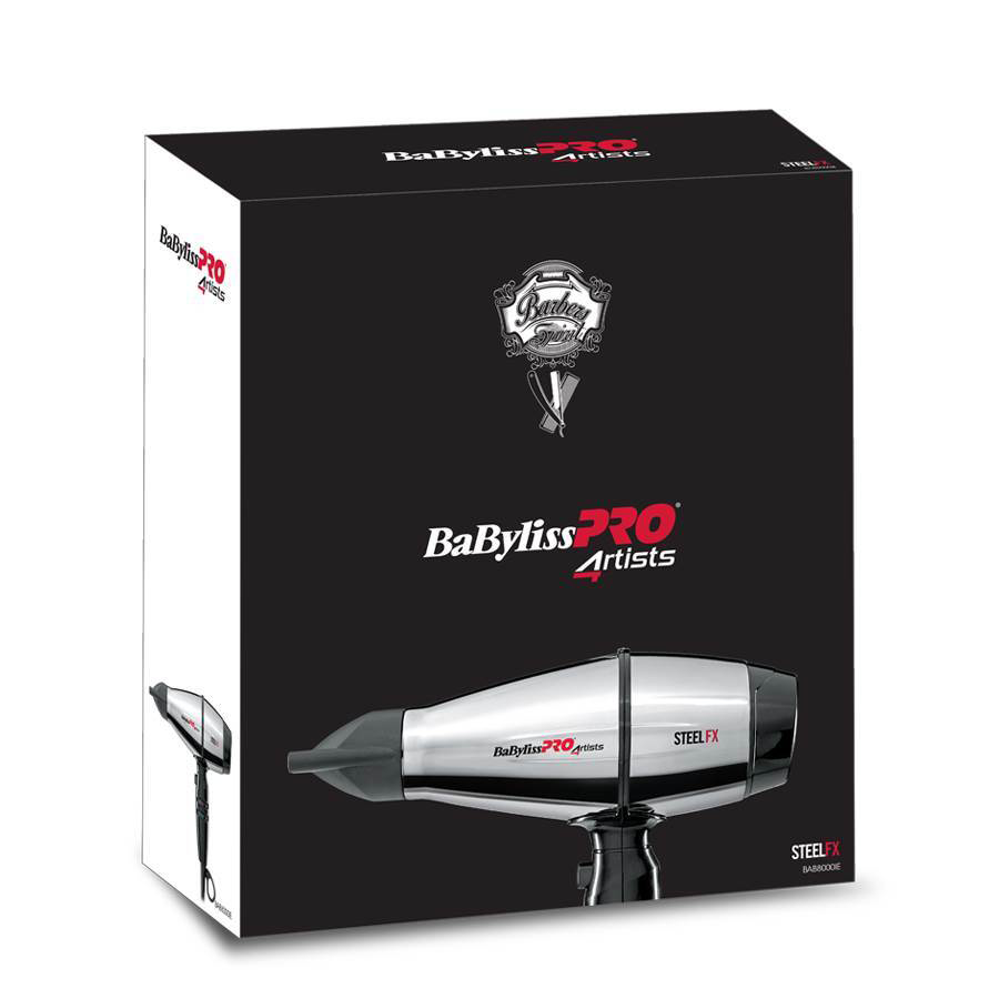 BABYLISS PRO Фен BaByliss STEELFX IONIC для барберов 2000W BAB8000IE, фото 5