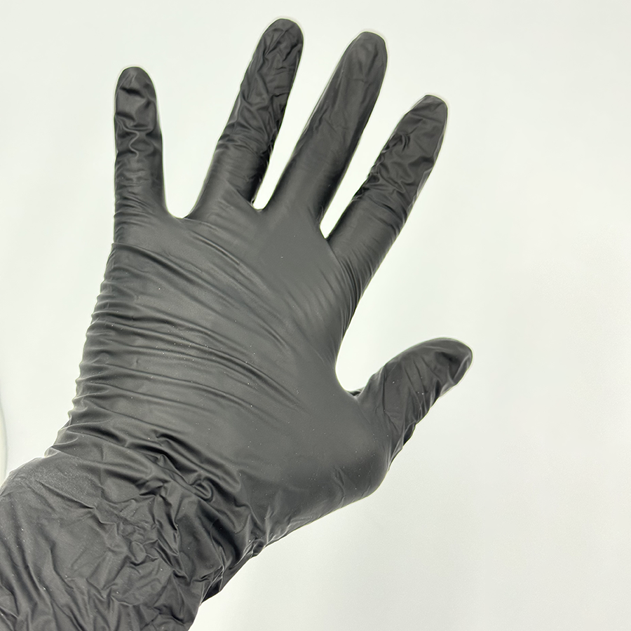 IWOU PROFESSIONAL Перчатки вин-нитр M черные/ Wally Plastic 100 шт, фото 4