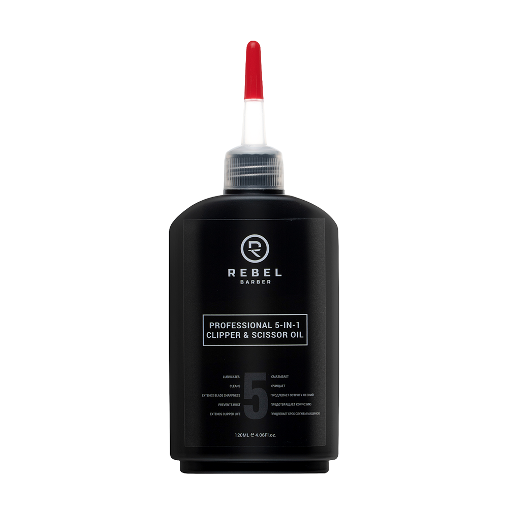 

REBEL BARBER Масло профессиональное для машинок и ножниц 5-в-1 / Professional Clipper And Scissor Oil 120 мл
