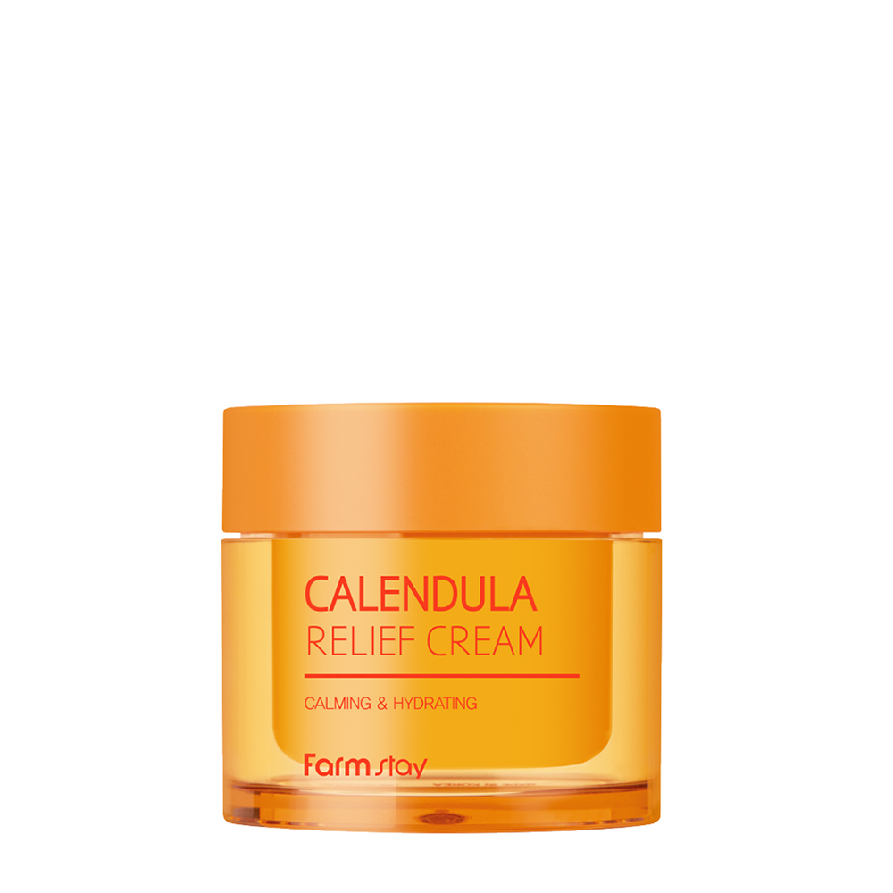 FARMSTAY Крем восстанавливающий защитный барьер для лица с календулой / Calendula Relief Cream 80 мл, фото 1