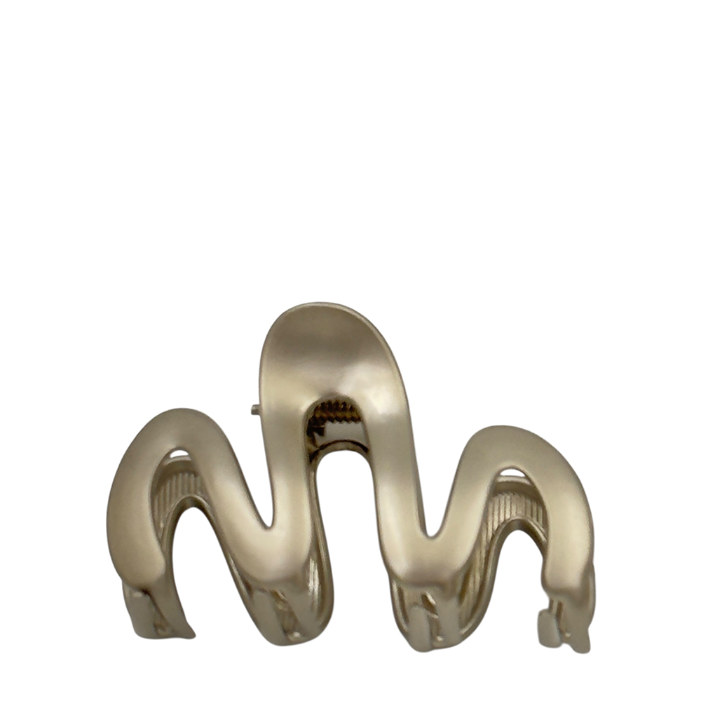 IWOU PROFESSIONAL Краб для волос Волна серебро 5,5*3,5см, фото 1