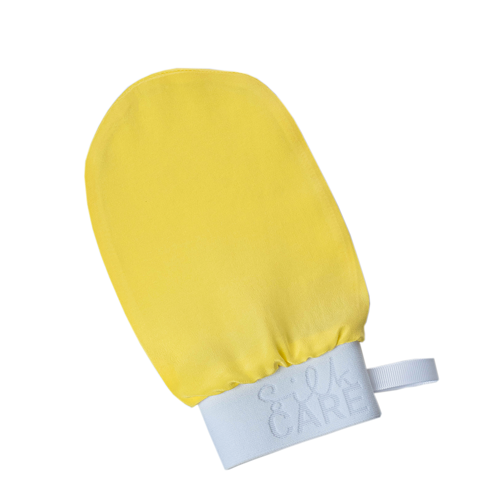 SILK CARE Варежка шелковая для пилинга лимонная / Silk Care Crazy Colours, фото 2