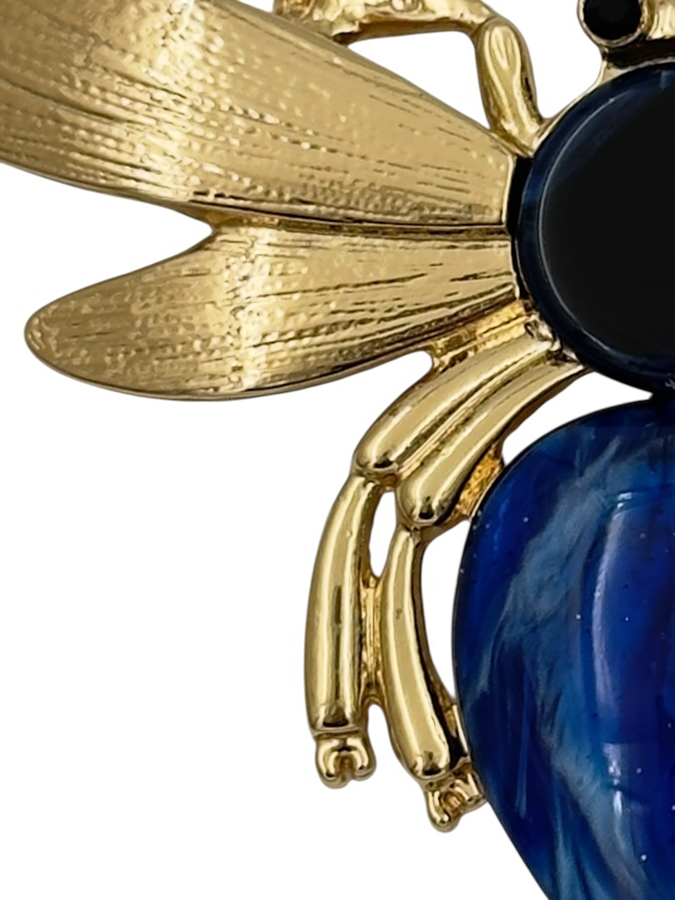 IWOU PROFESSIONAL Брошь Жук синий космос, фото 2