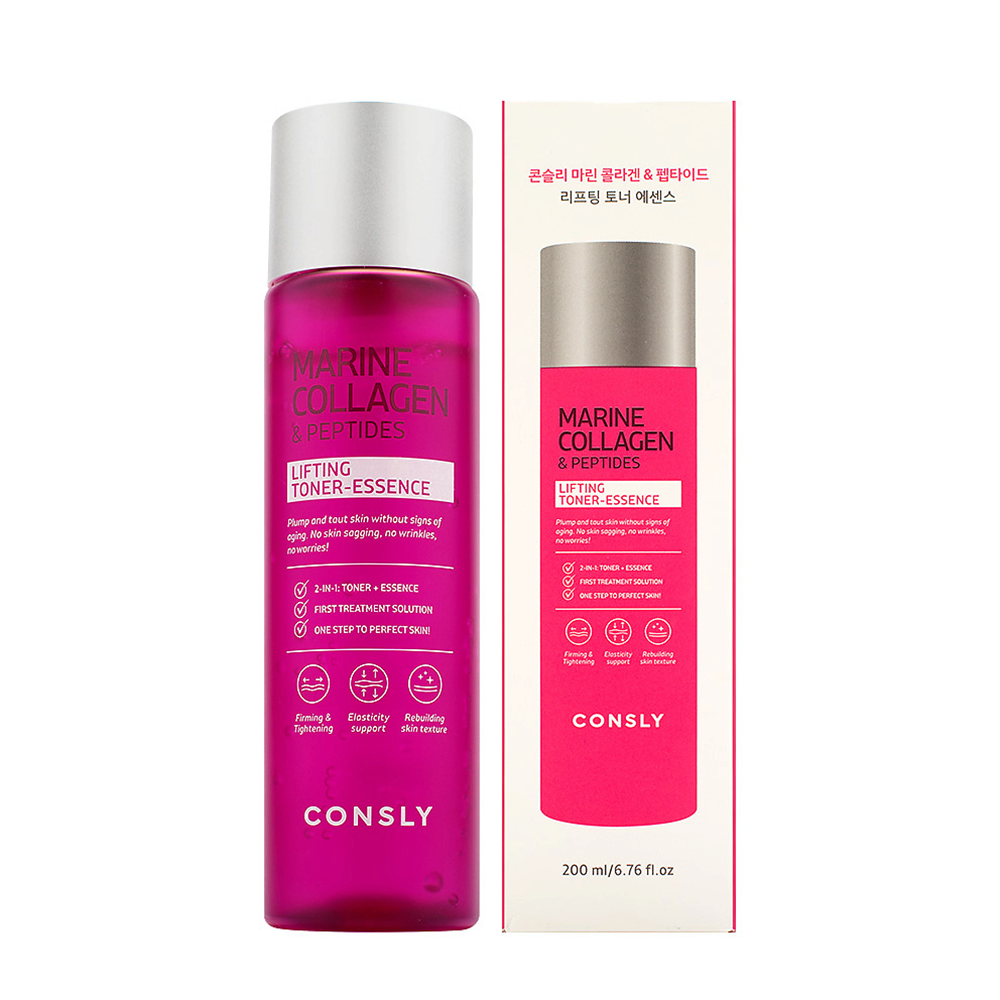 CONSLY Тонер-эссенция укрепляющий с коллагеном и пептидами / Consly 200 мл, фото 2