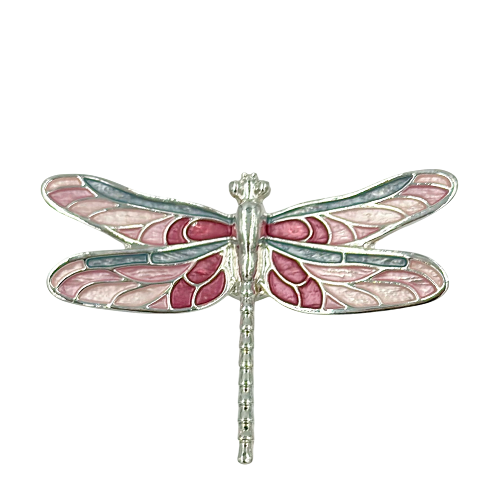 IWOU PROFESSIONAL Брошь-магнит Стрекоза розовая, фото 1