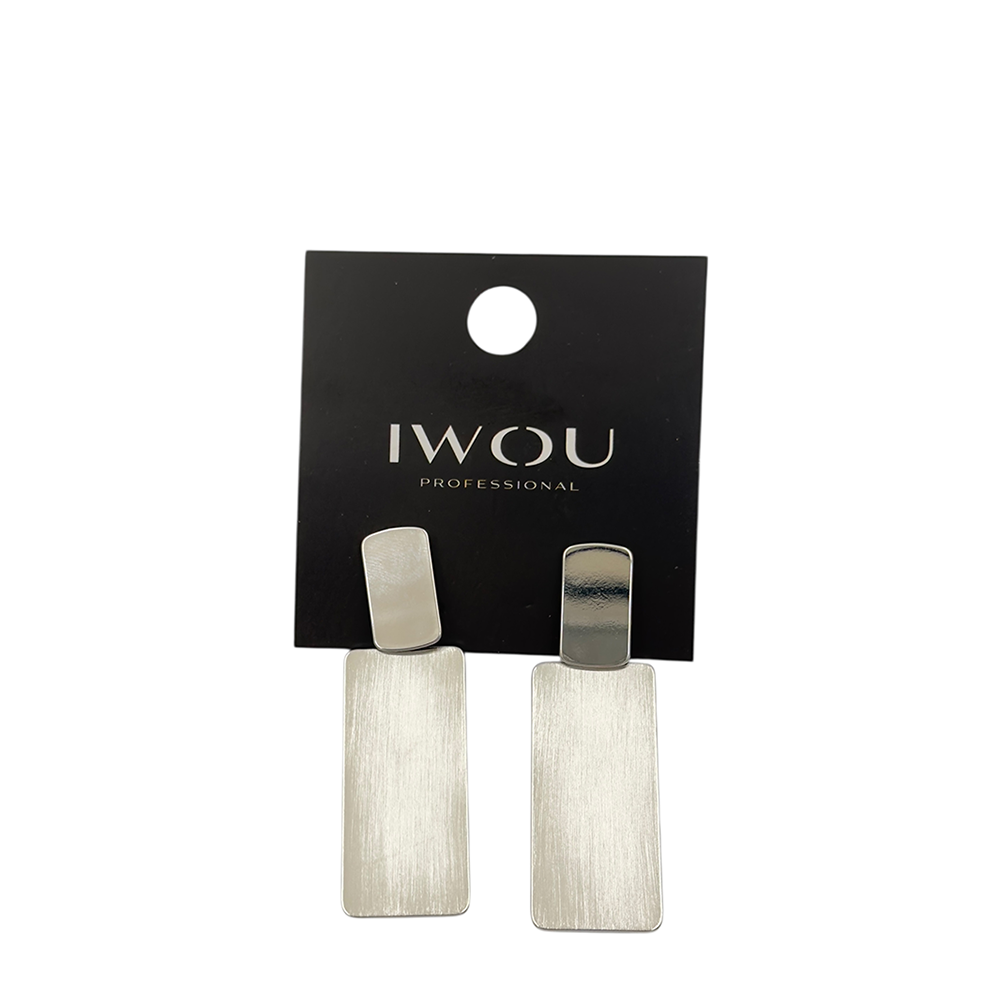 IWOU PROFESSIONAL Серьги Платиновые пластины, фото 1