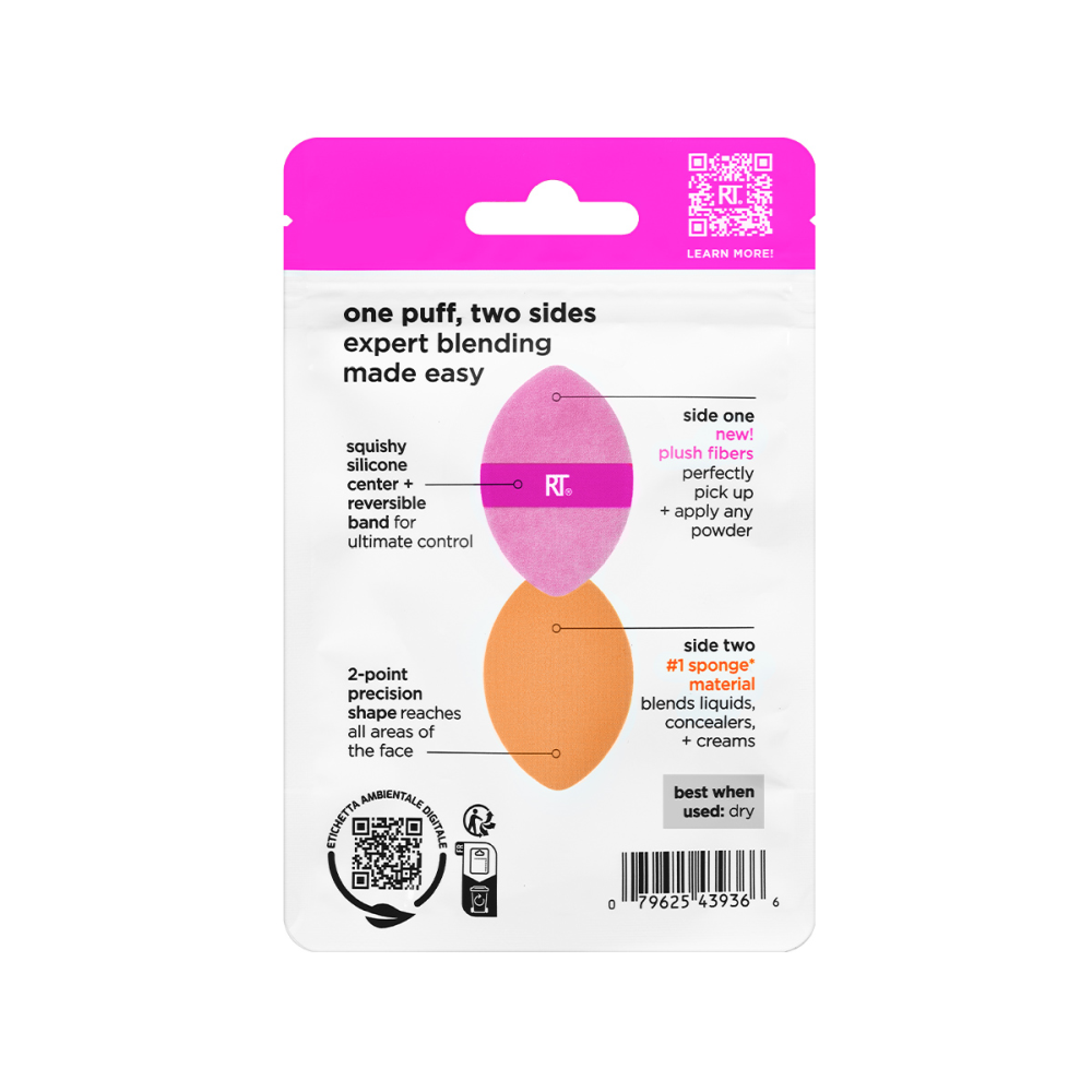 REAL TECHNIQUES Пуховка двусторонняя для пудры / Real Techniques Miracle 2-in-1 Powder Puff, фото 7