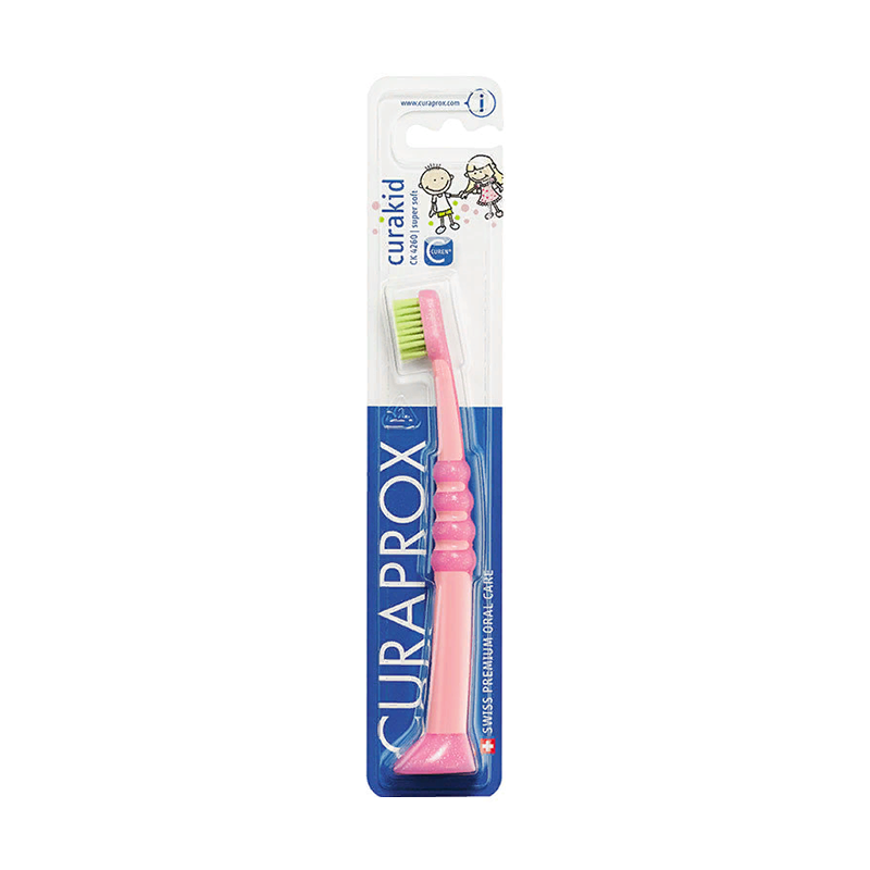 CURAPROX Щетка зубная детская с гуммированной ручкой детская зубная паста гель со вкусом земляники little me