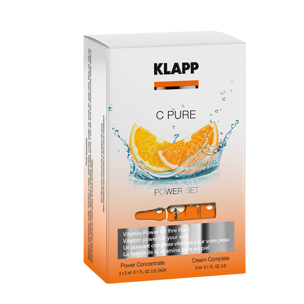 KLAPP Набор Сила витамина C (концентрат ампульный 2х3 мл + крем дневной 3 мл) C PURE Power Set