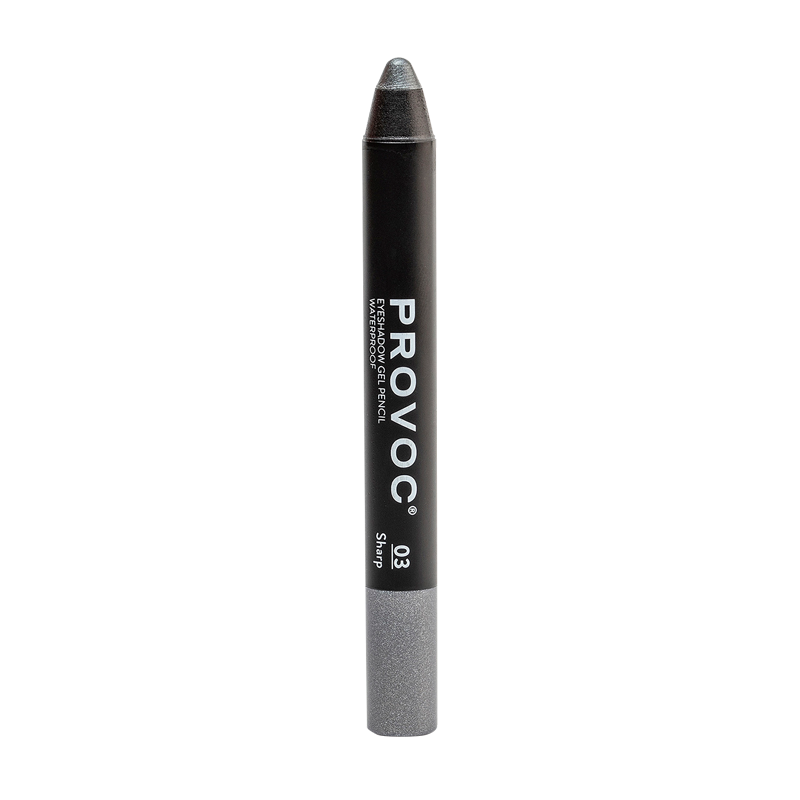 PROVOC Тени-карандаш водостойкие шиммер, 03 мокрый асфальт / Eyeshadow Pencil 2,3 г тени карандаш водостойкие eyeshadow pencil pvep03 3 мокрый асфальт шиммер 1 шт