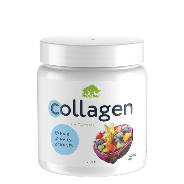 PRIMEBAR Биологически активная добавка к пище коллаген со вкусом экзотический микс / Collagen Exotic mix 200 г коллаген говяжий гидролизованный с витамином с 200 г