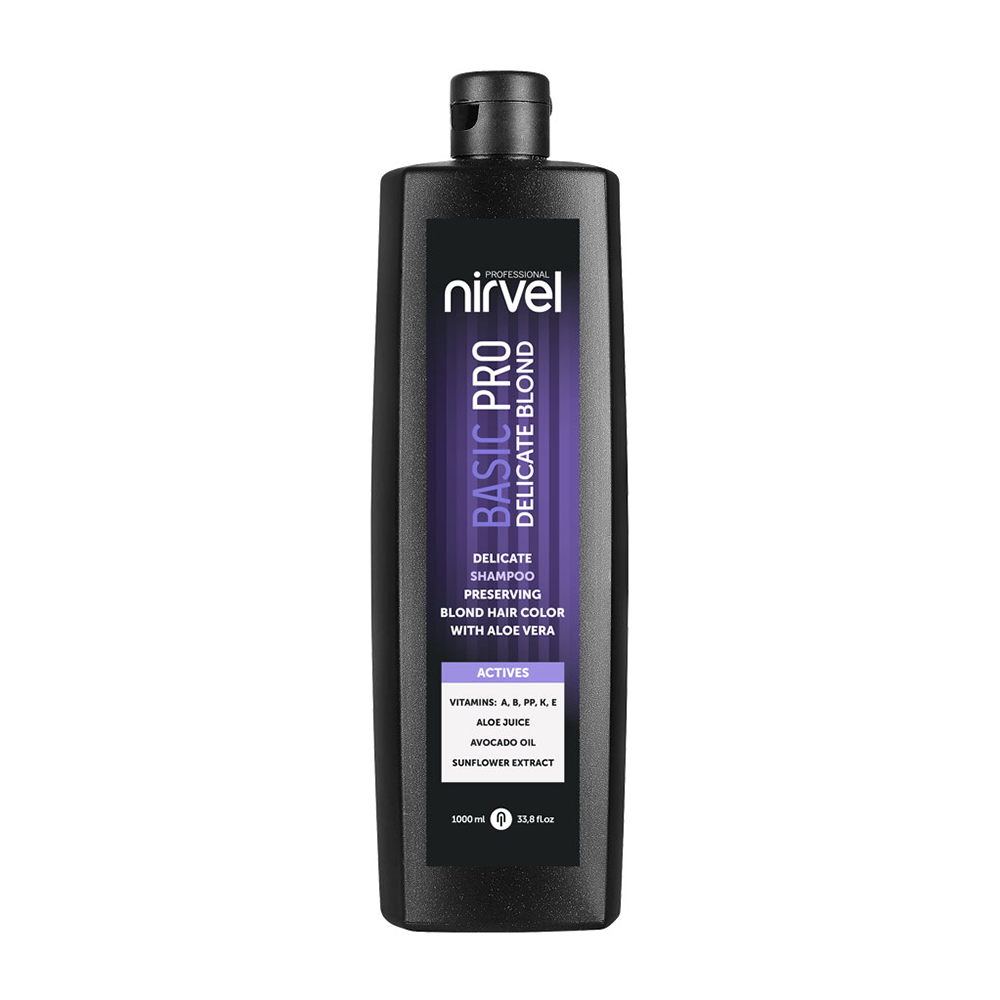 

NIRVEL PROFESSIONAL Шампунь деликатный для сохранения цвета блонд / Delicate shampoo preserving blond hair color Basic PRO 1000 мл