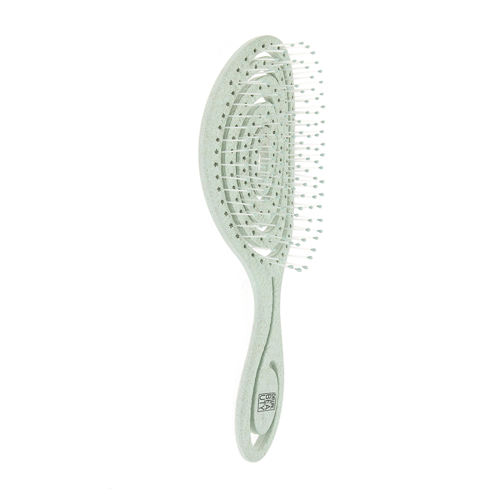 DEWAL BEAUTY Щетка продувная Eco-Friendly улитка, нейлоновый штифт, мятная