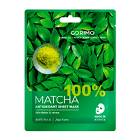 CORIMO Маска тканевая для лица Антиоксидант / 100% Matcha 22 гр, фото 1